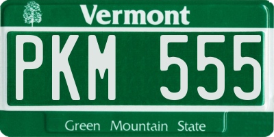 VT license plate PKM555