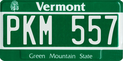 VT license plate PKM557