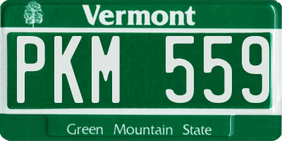 VT license plate PKM559