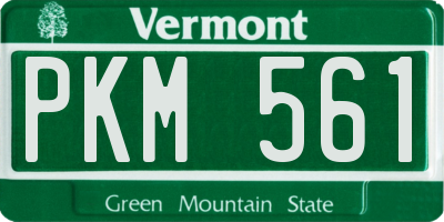 VT license plate PKM561
