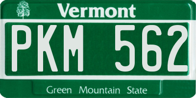 VT license plate PKM562
