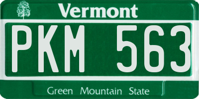 VT license plate PKM563