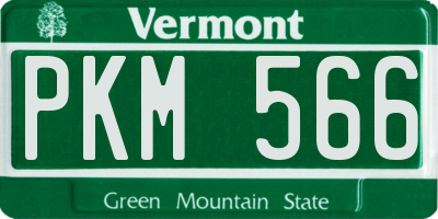 VT license plate PKM566