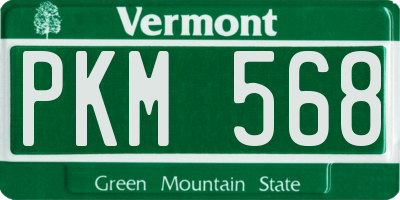 VT license plate PKM568