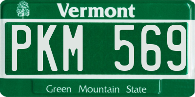 VT license plate PKM569