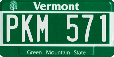 VT license plate PKM571