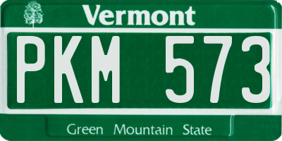 VT license plate PKM573