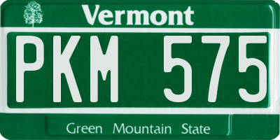 VT license plate PKM575