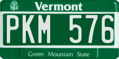 VT license plate PKM576