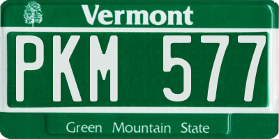 VT license plate PKM577