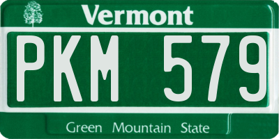 VT license plate PKM579