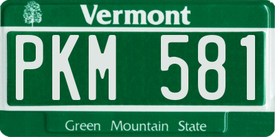 VT license plate PKM581
