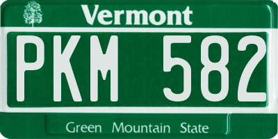 VT license plate PKM582