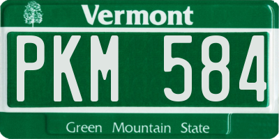 VT license plate PKM584