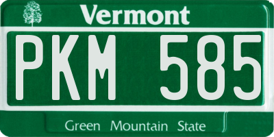 VT license plate PKM585