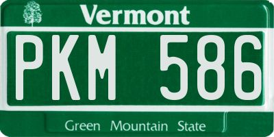 VT license plate PKM586