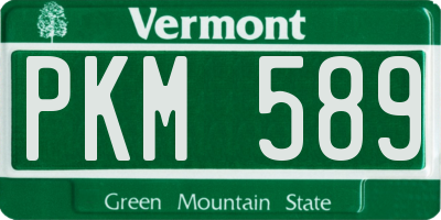VT license plate PKM589