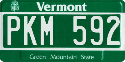 VT license plate PKM592