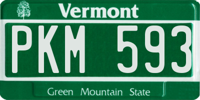 VT license plate PKM593
