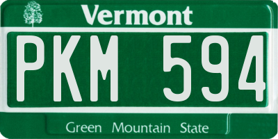 VT license plate PKM594