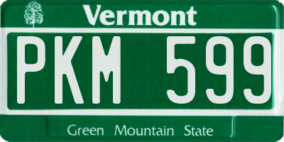 VT license plate PKM599