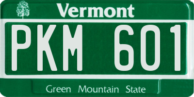 VT license plate PKM601