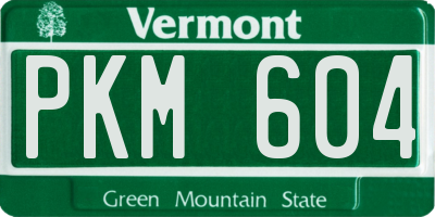 VT license plate PKM604