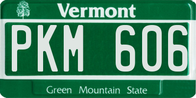 VT license plate PKM606