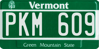 VT license plate PKM609