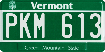 VT license plate PKM613