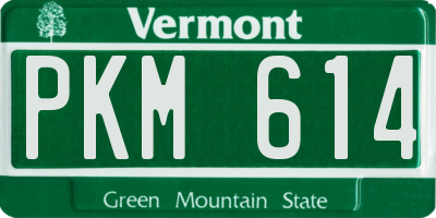VT license plate PKM614