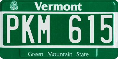 VT license plate PKM615