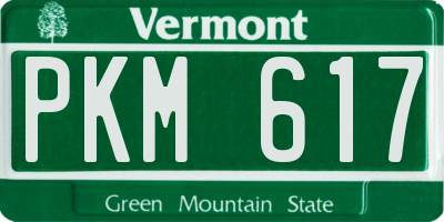 VT license plate PKM617