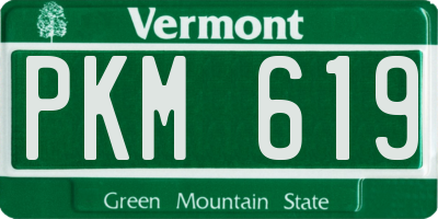 VT license plate PKM619