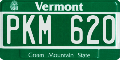 VT license plate PKM620