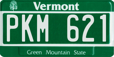 VT license plate PKM621