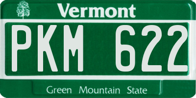 VT license plate PKM622