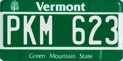 VT license plate PKM623
