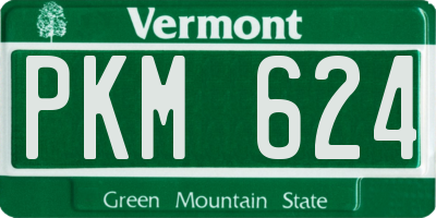 VT license plate PKM624