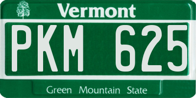 VT license plate PKM625