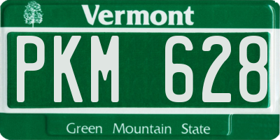 VT license plate PKM628