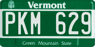 VT license plate PKM629
