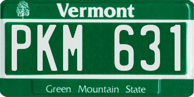 VT license plate PKM631