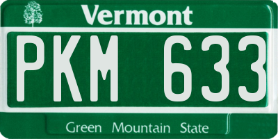 VT license plate PKM633