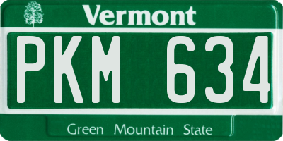 VT license plate PKM634