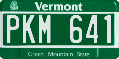VT license plate PKM641