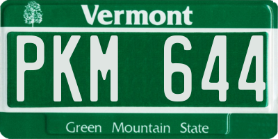 VT license plate PKM644