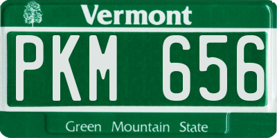 VT license plate PKM656
