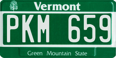 VT license plate PKM659