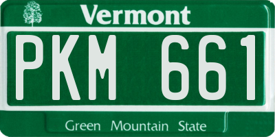VT license plate PKM661
